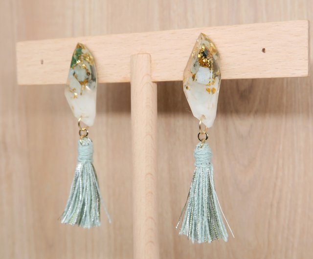 Cotton hot sale tassel earrings