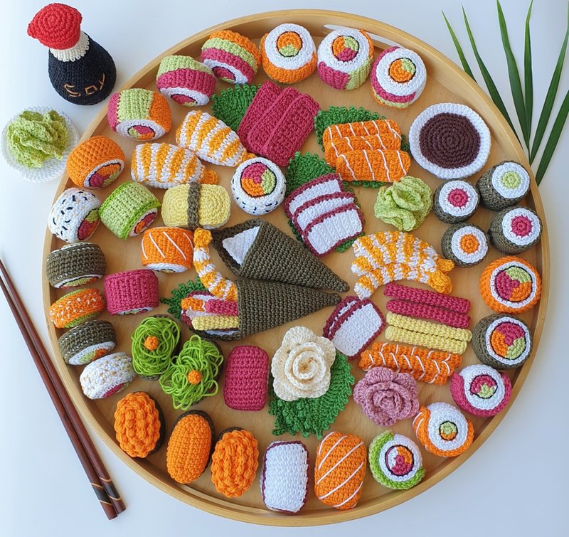 Sushi Mega Set E-Book Crochet Pattern - 手工藝教學/工具書 - 其他材質 