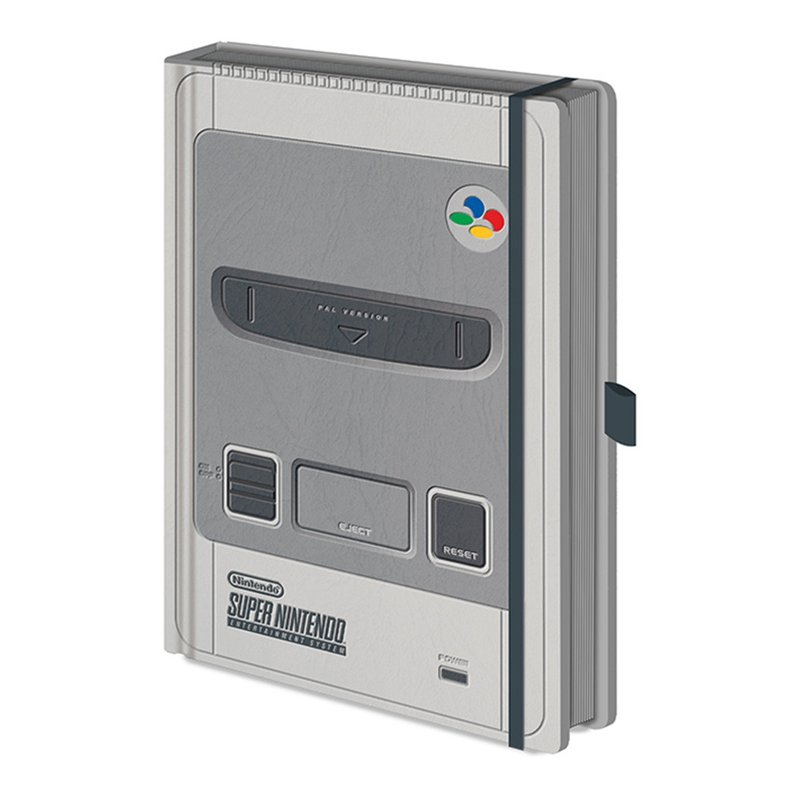 【任天堂】NINTENDO 超級任天堂主機造型 A5尺寸 英國進口筆記本 - 筆記本/手帳 - 紙 灰色