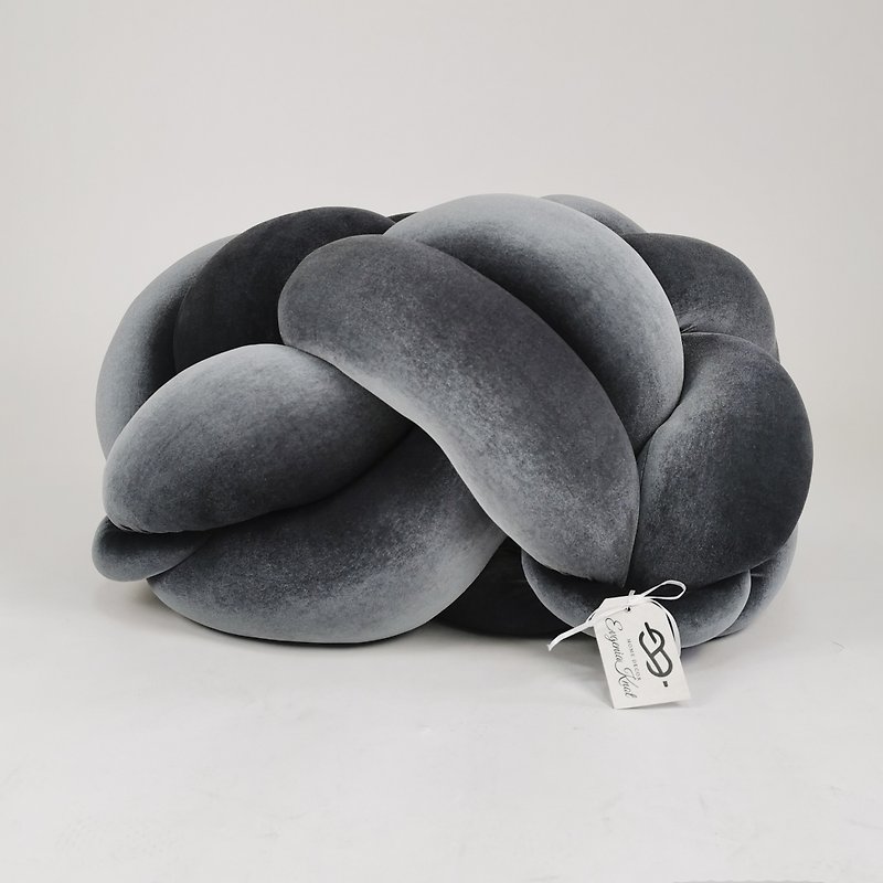 Pouf ottoman velvet - Floor cushion gray – Handmade furniture - 其他家具 - 其他材質 灰色