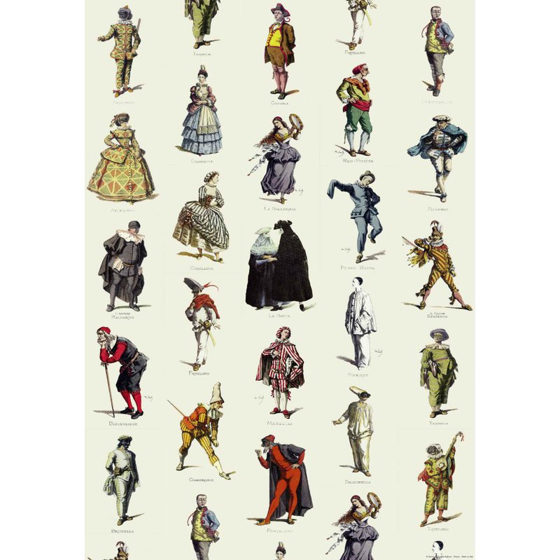 義大利 IFI 海報 喜劇演員 - 壁貼/牆壁裝飾 - 紙 多色