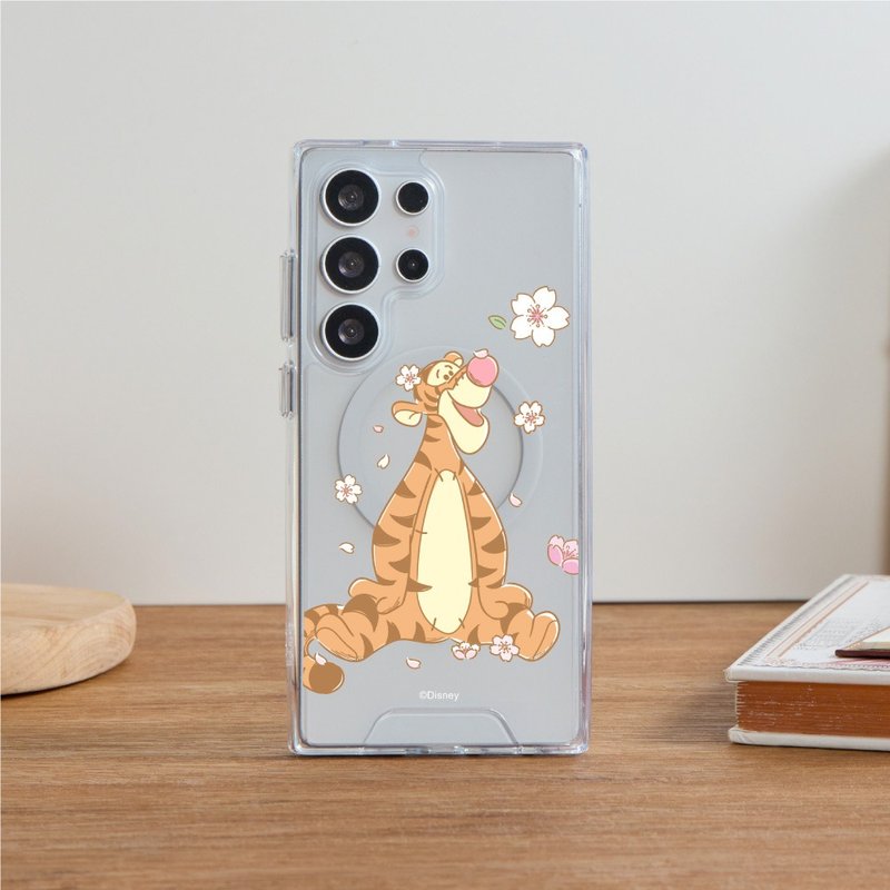 Disney經典-跳跳虎的心花開防摔透明SAMSUNG手機殼 - 手機殼/手機套 - 塑膠 多色