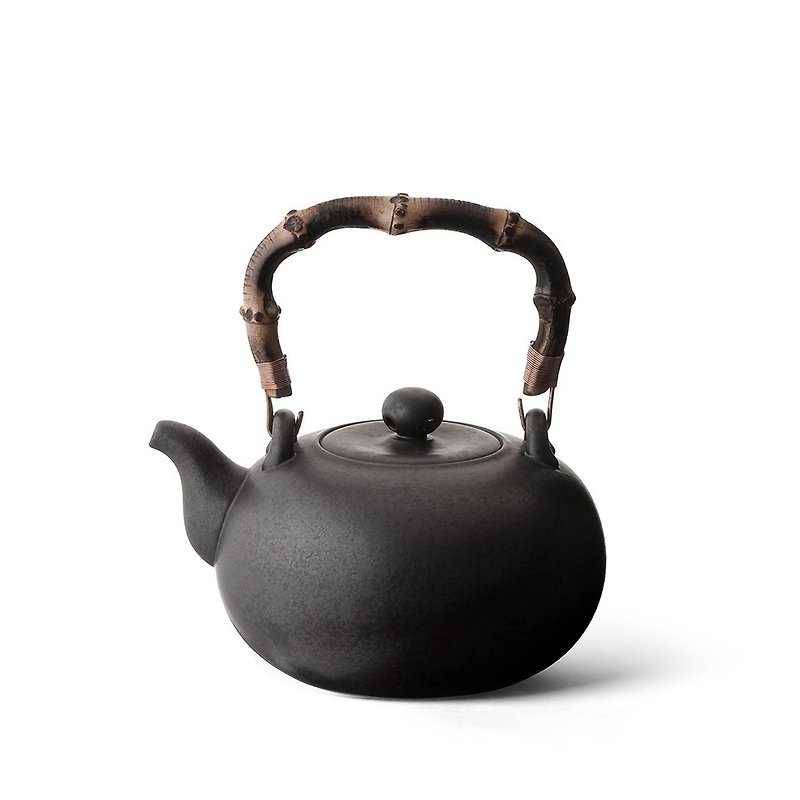 Pottery Workshop│Black Pottery Three-Type Kettle - Teapots & Teacups - Pottery Black