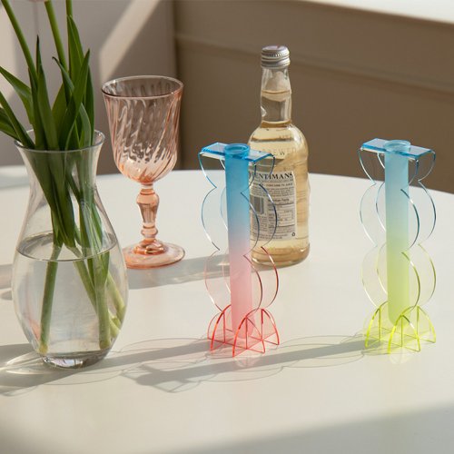 丸いSUMMER花瓶 -アクリル花瓶 - ショップ studio riposo 花瓶