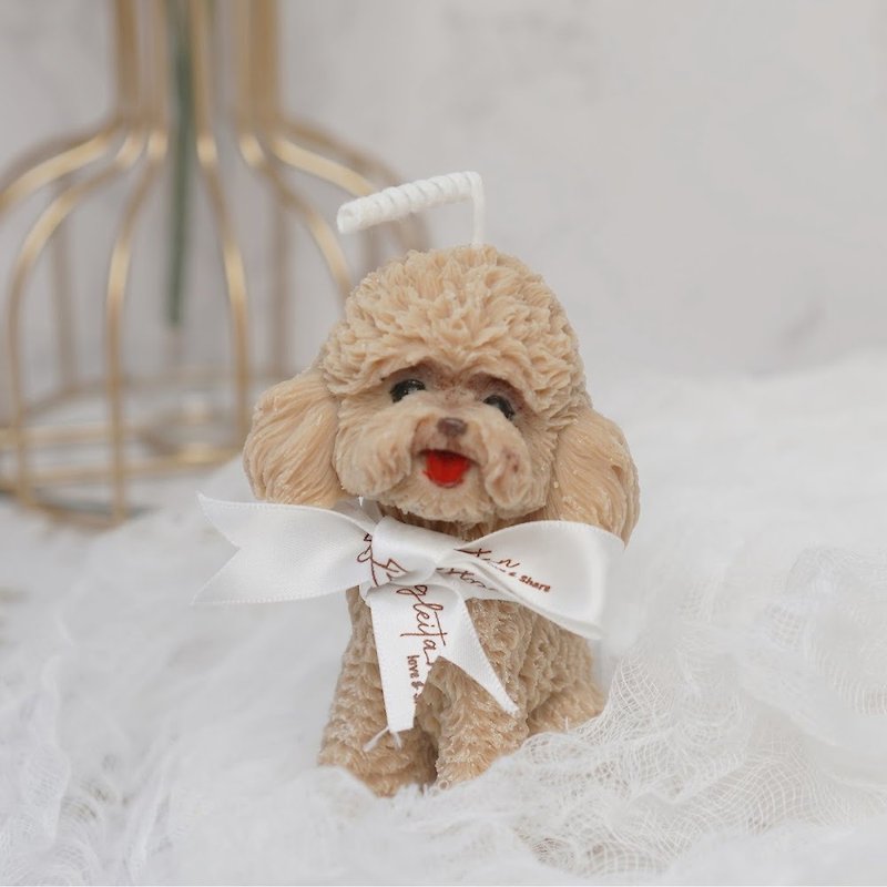 Poodle Scented Candle Poodle Scented Candle PW-040 A17 Double 11 Limited- - Candles & Candle Holders - Wax Khaki