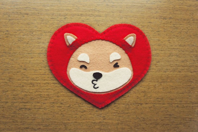 Mangogirl Healing Series Love Little Shiba Inu Handmade Coaster
