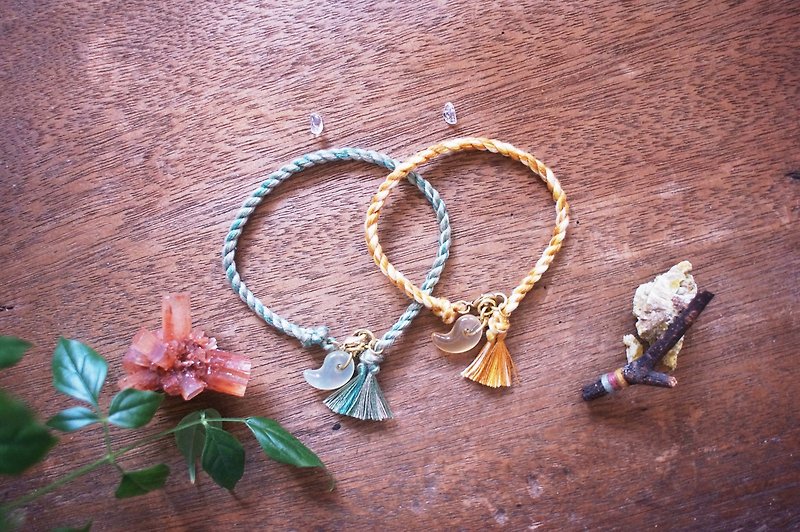 Autumn Festival Token - Hand Jade [Bud] and [Honey] ─ Color selection by captain in September - Bracelets - Crystal Green
