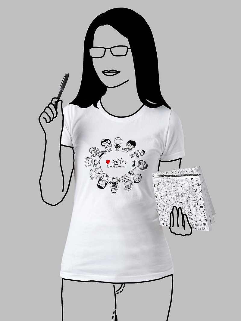 Hand in Hand T-shirt  // 100% cotton / MIT - Women's T-Shirts - Cotton & Hemp White