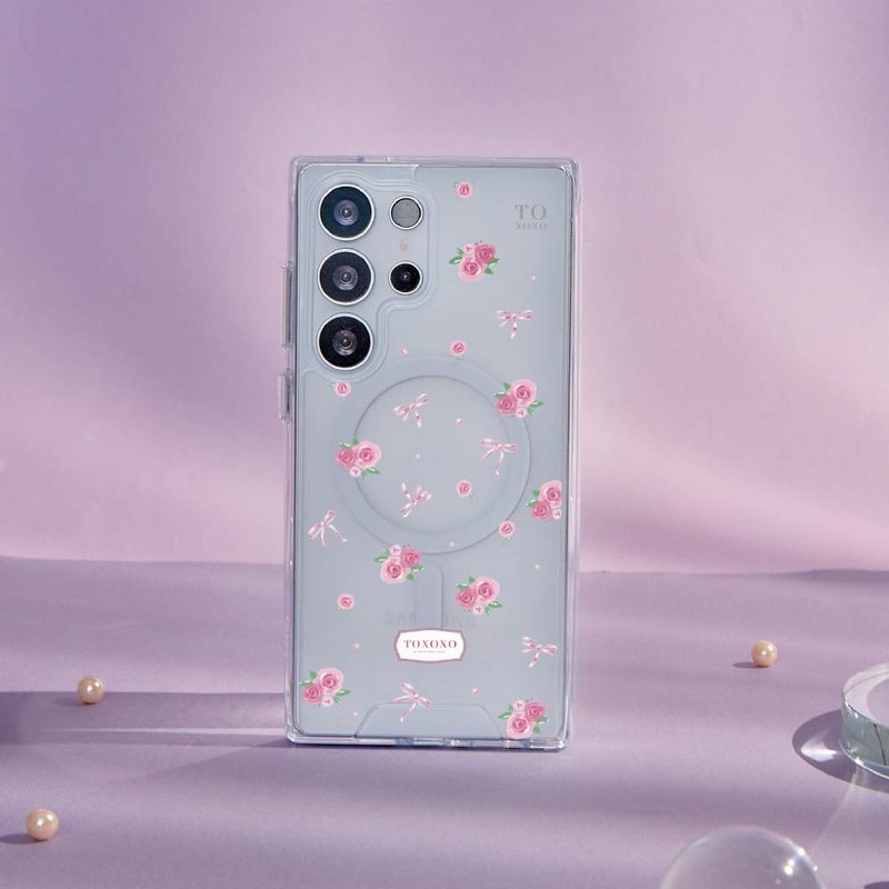 玫瑰物語防摔透明SAMSUNG手機殼 - 手機殼/手機套 - 塑膠 多色