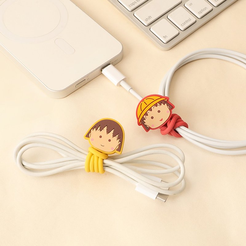 Chibi Maruko Silicone Strap-Cable Storage Hub Earphone Charging Harness Cord Reel - Storage - Silicone Multicolor