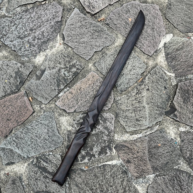 我販劍　妖刀　古虞　手工木劍　藝術木刀　運動太極刀　魔劍 - 擺飾/家飾品 - 木頭 黑色