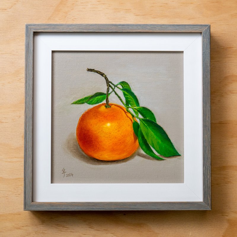 Original oil painting | framed | Fruit series_Orange-3 - โปสเตอร์ - วัสดุอื่นๆ 