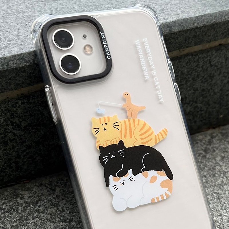 Everyday is cat day - iphone case - เคส/ซองมือถือ - พลาสติก สีใส