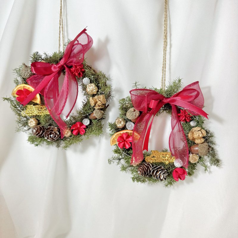 聖誕花圈 聖誕禮物 交換禮物 永生花花圈 乾燥花圈 藤圈 花圈 - 乾燥花/永生花 - 植物．花 綠色