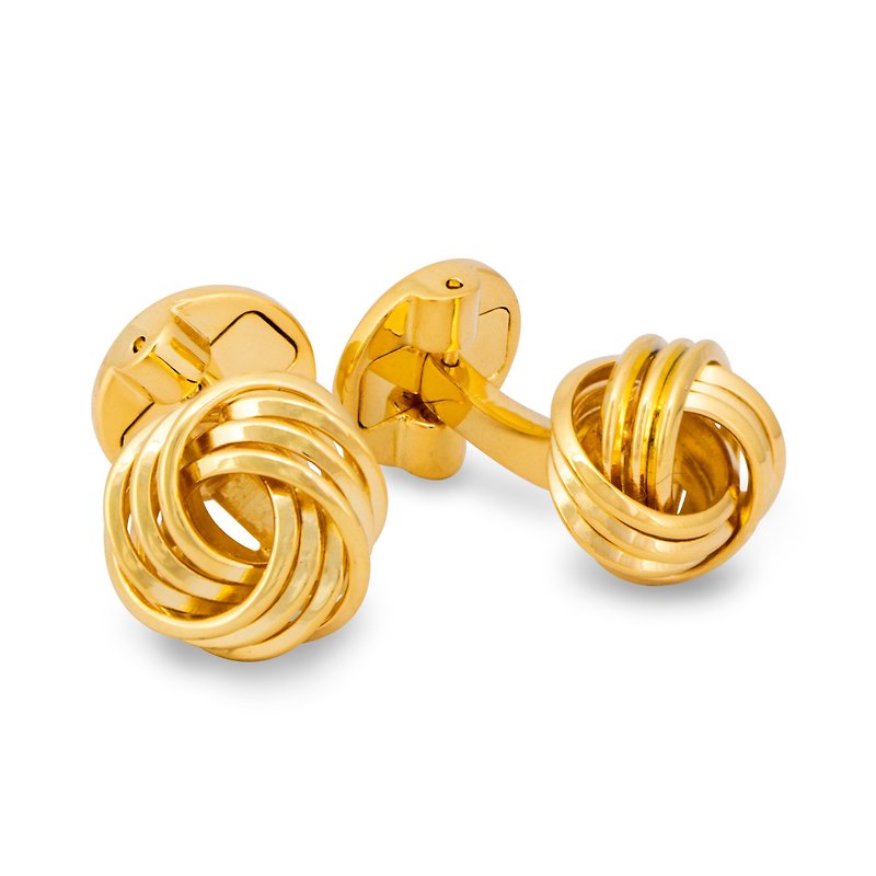 Wire Knot Cufflinks in Gold - กระดุมข้อมือ - โลหะ สีทอง