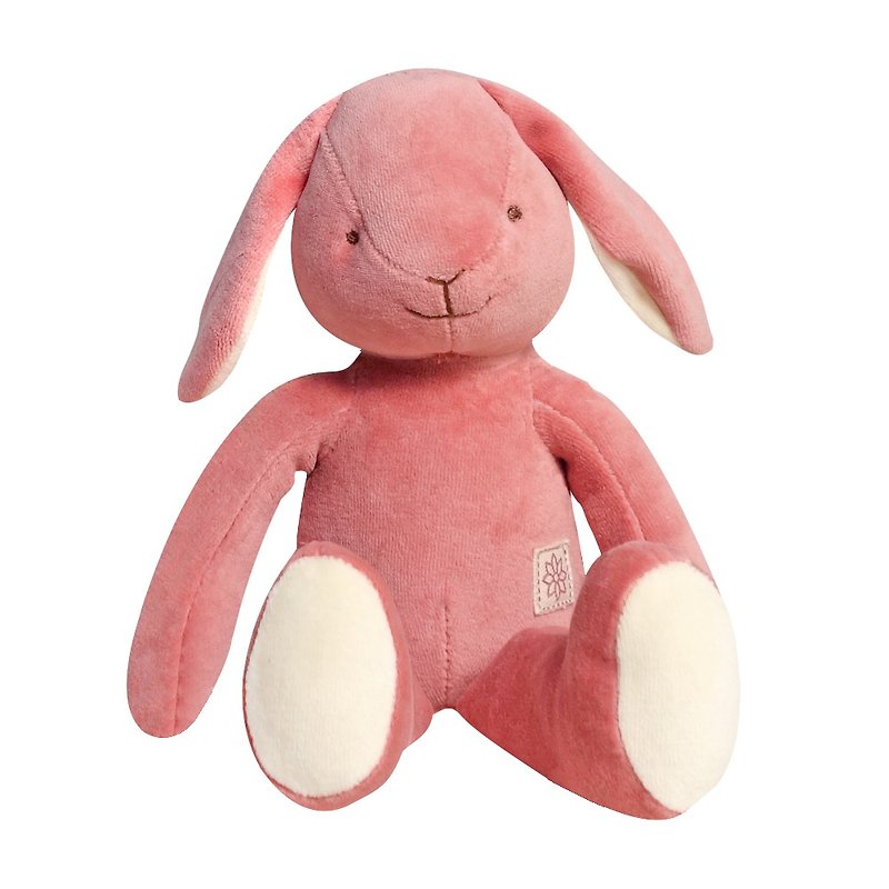棉．麻 彌月禮盒 粉紅色 - 有機棉安撫娃娃32cm 邦妮兔兔 寶寶玩具彌月禮 miYim