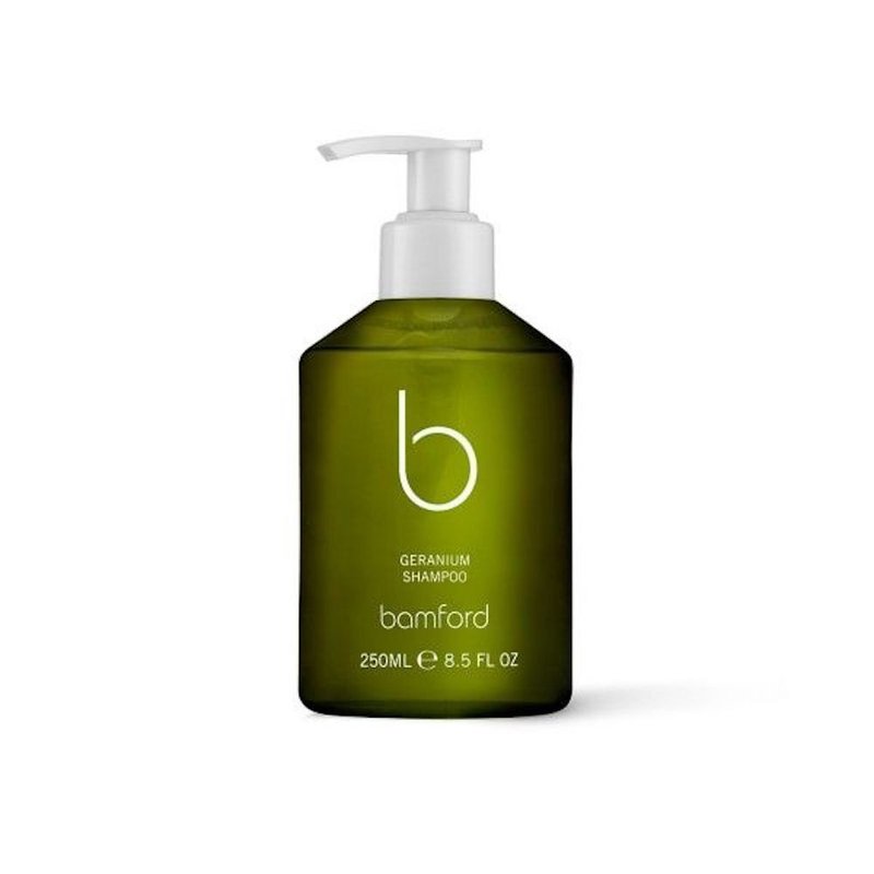 Ready stock [hot sale in summer] Bamford Geranium Shampoo 250ml - แชมพู - แก้ว สีเขียว