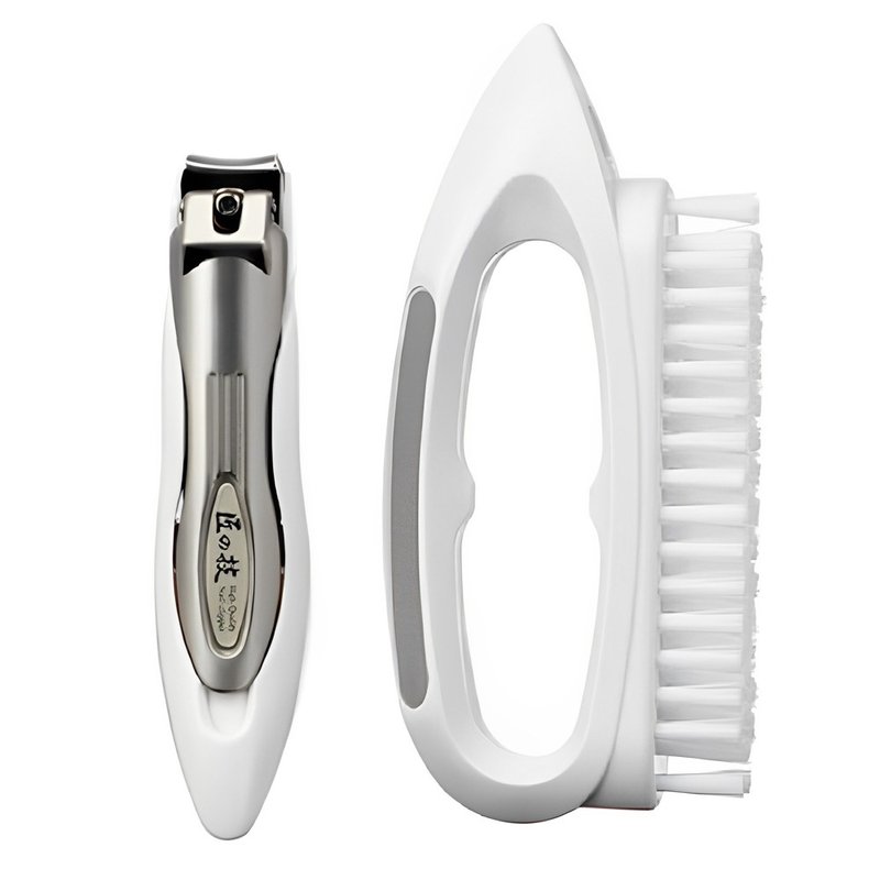 日本綠鐘匠之技鍛造不銹鋼指甲剪&潔指刷兩件組G-1003 - 其他 - 不鏽鋼 