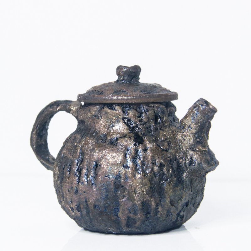 鐵定系列 | 正把茶壺 - 柴燒 仿古 仿鐵 陳金旺老師手作 - 茶壺/茶杯/茶具 - 陶 灰色