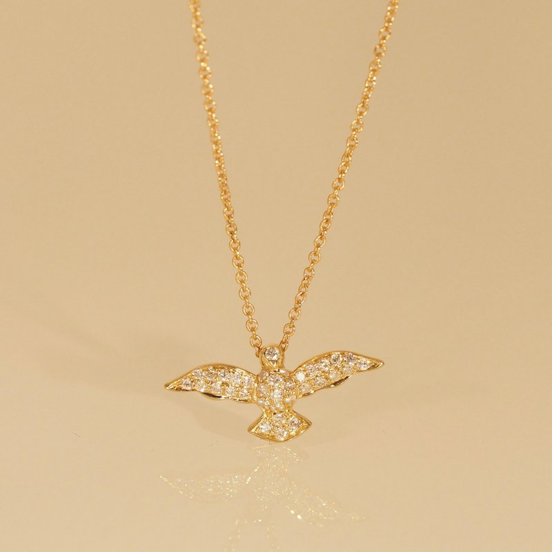18K金展開翅膀的項鏈18K Gold Spread Your Wings Necklace - 項鍊 - 貴金屬 