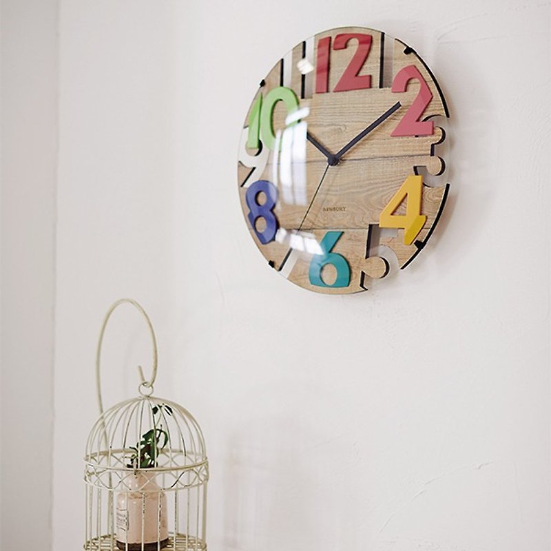【瑕疵福祉商品】ラヴァント - カラフルな立体デジタル造形掛け時計 - 時計 - 木製 多色