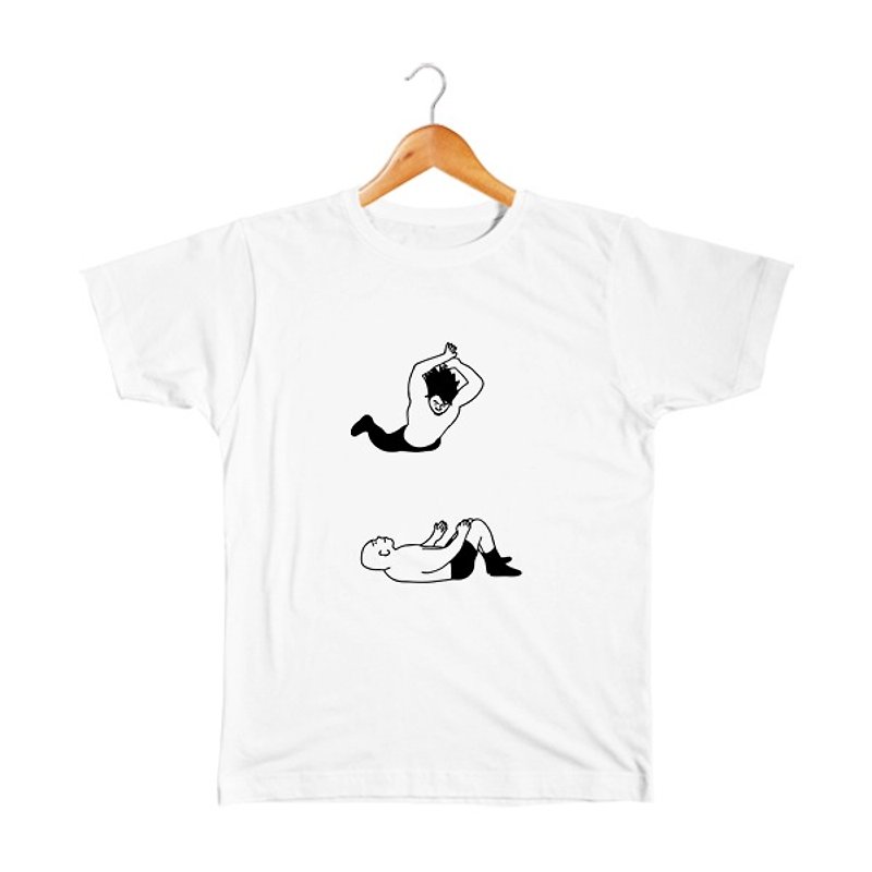Diving Body Press Kid's T-shirt - เสื้อยืด - ผ้าฝ้าย/ผ้าลินิน ขาว