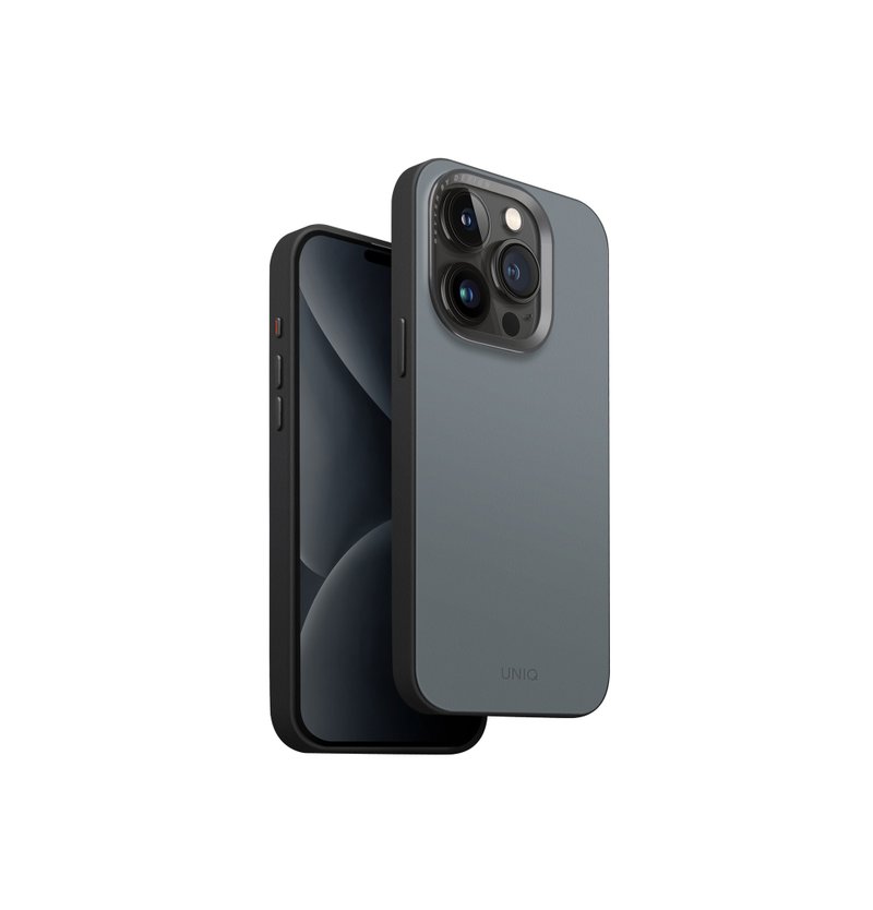 iPhone 15系列 Lyden Ds耐刮皮革磁吸手機殼-水洗藍/黑 - 手機殼/手機套 - 其他材質 藍色