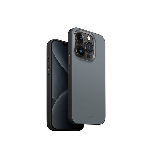 UNIQ 預購iPhone 15系列 Lyden Ds耐刮皮革磁吸手機殼-水洗藍/黑