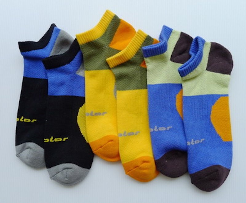 全棉機能專業氣墊慢跑襪(男) 黃綠 (三色可選) - 紳士襪 - 棉．麻 黃色