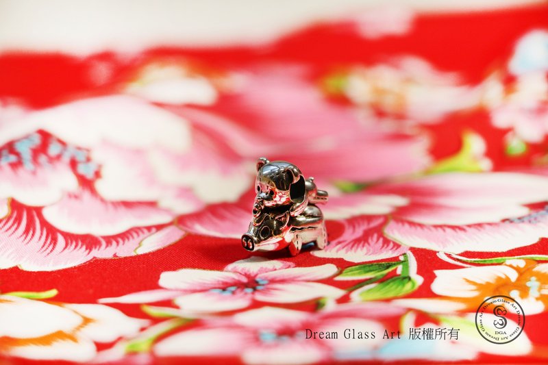 DreamGlassArt*Bear Pig BonBonBon-SBB-190113 -官方限定款*168 - 手鍊/手鐲 - 其他金屬 銀色
