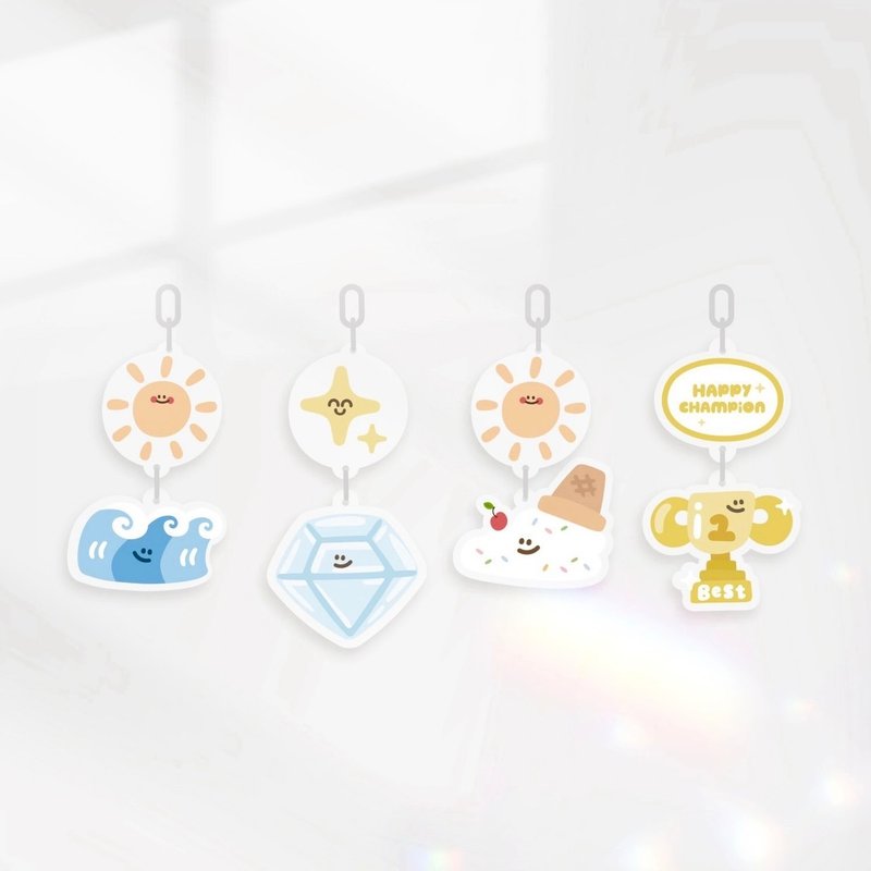 A bun/chain of keychains (4 styles in total) Acrylic acrylic pendant - พวงกุญแจ - อะคริลิค 