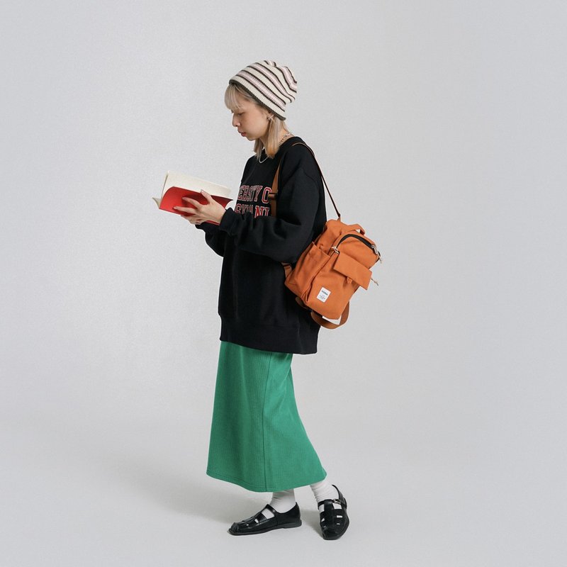 CARTER JR. ECO Mini Daypack, Cute Small Backpack Purse Phone Bag (Bombay Brown) - กระเป๋าเป้สะพายหลัง - วัสดุอีโค สีนำ้ตาล