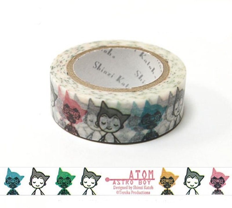 Kato [Shinji] Astro Boy ATOM inside and paper tape (width 15mm) - Washi Tape - Paper White
