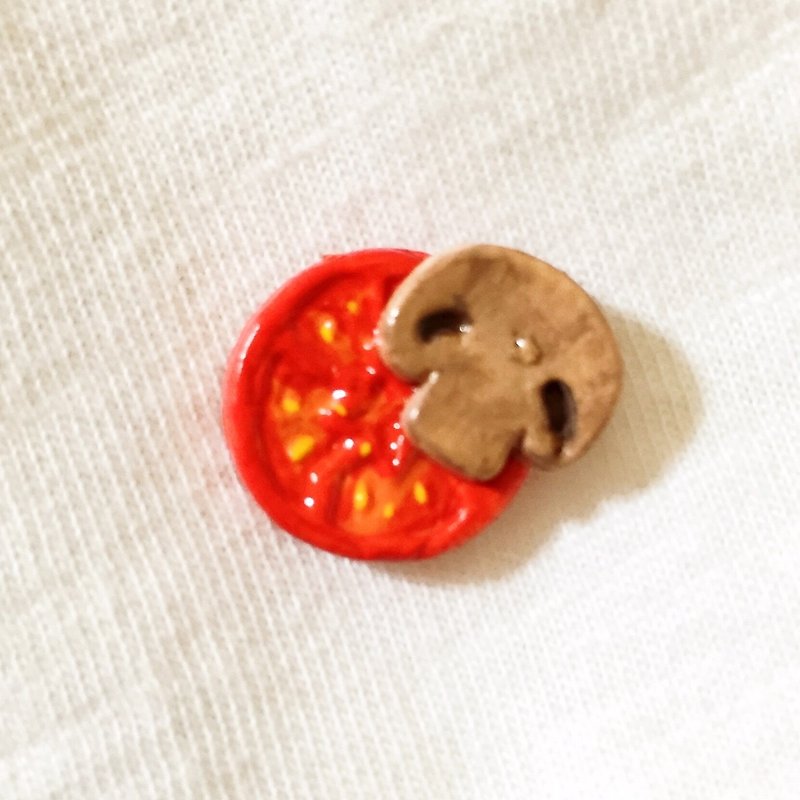 不挑食系列蔬菜耳環 (可改耳夾式) ((滿600隨機送神秘小禮物)) - 耳環/耳夾 - 黏土 多色