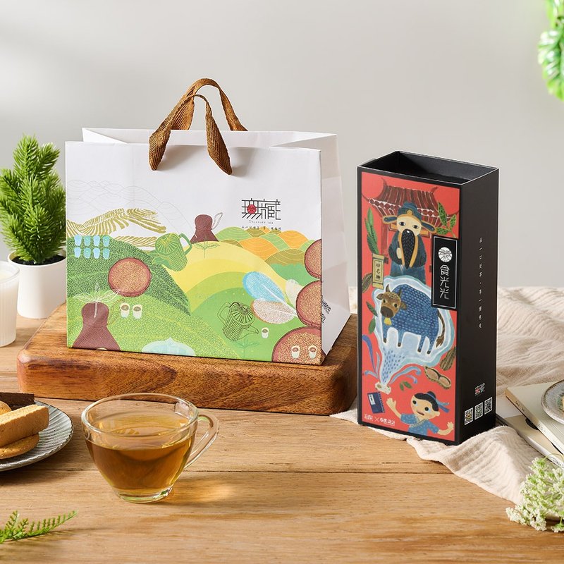 【茶食光光】阿里山金萱紅茶牛軋糖(蛋奶素)_300g盒 - 零食/點心 - 新鮮食材 紅色