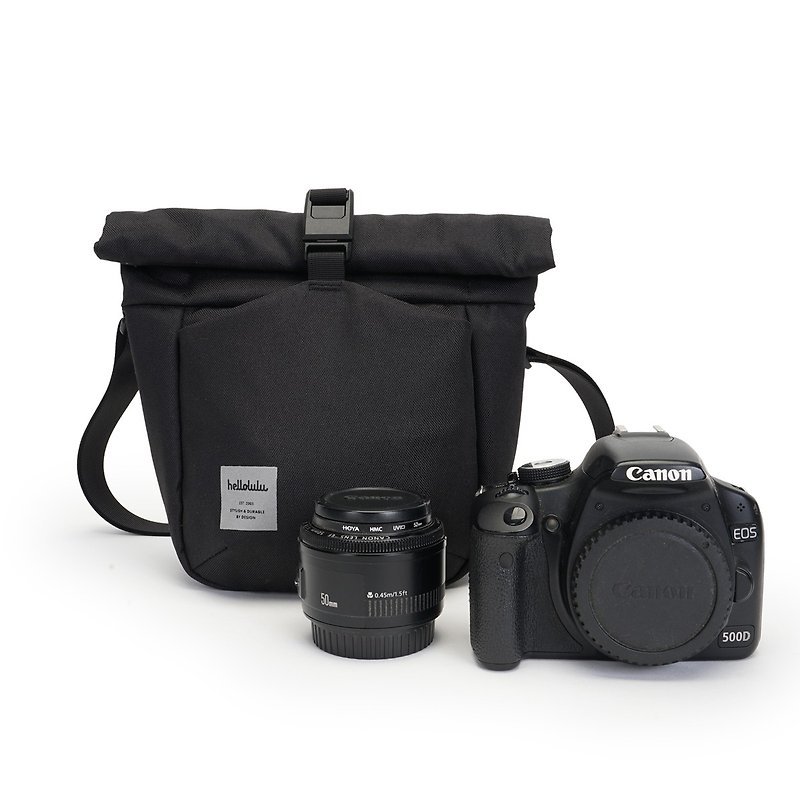 【hellolulu】Compact Camera Bag - NIGEL (Lava Black) - กระเป๋ากล้อง - เส้นใยสังเคราะห์ สีดำ