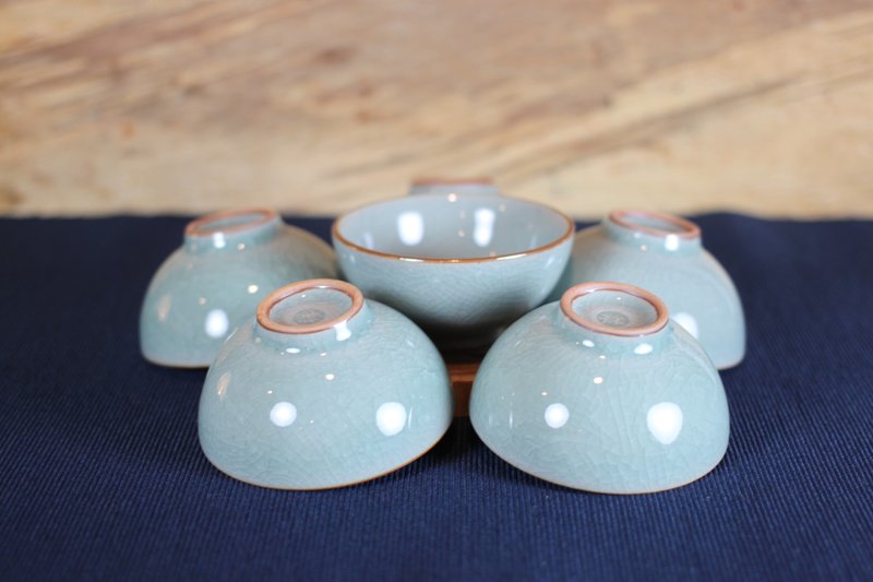 【聖誕禮盒】哥窯冰裂釉 六入圓滿茶杯 祥億陶瓷 聖誕節 - 茶壺/茶杯/茶具 - 陶 