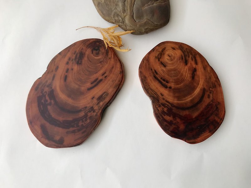 台灣老檜木重油脂 茶墊 擺墊 聞香墊 - 裝飾/擺設  - 木頭 多色