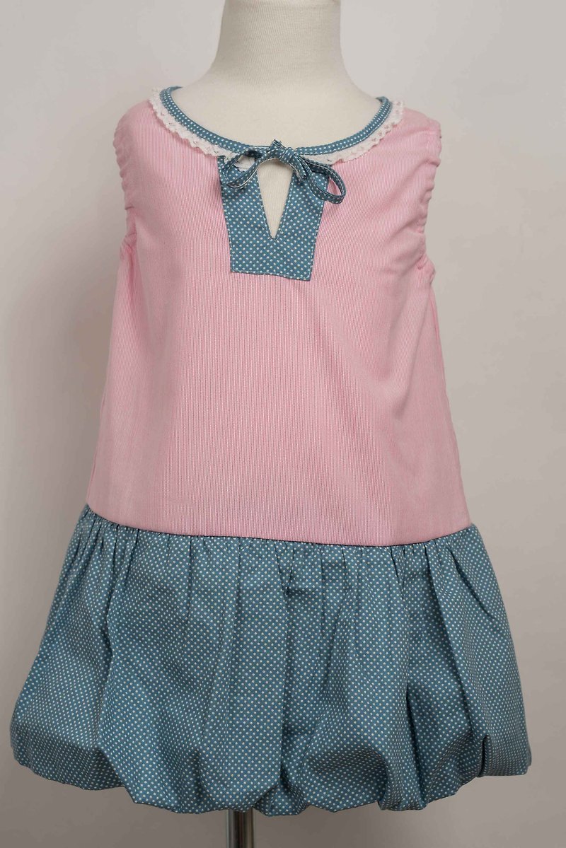 「バブルスカートワンピース活気のある小さな」手作りの非毒性子供服 - その他 - コットン・麻 ピンク