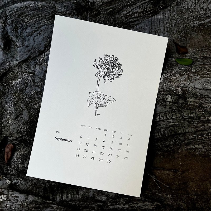 2024 Hand-painted Flower Calendar l Wall Calendar l Desk Calendar l Annual Calendar - Calendars - Paper White