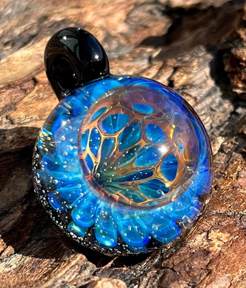 boroccus gravity well solid geometric borosilicate glass pendant - Necklaces - Glass Multicolor