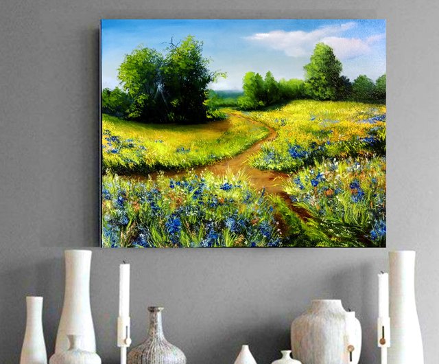 油絵 絵画 【夏の風景】 夏の風景】#油彩画 #芸術 #油絵 #絵 #アート #oilpainting #oil