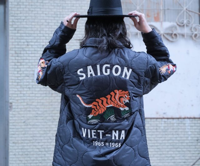 まだヴィンテージ HOUSTON JAPAN ベトナム戦争刺繍防寒ジャケット