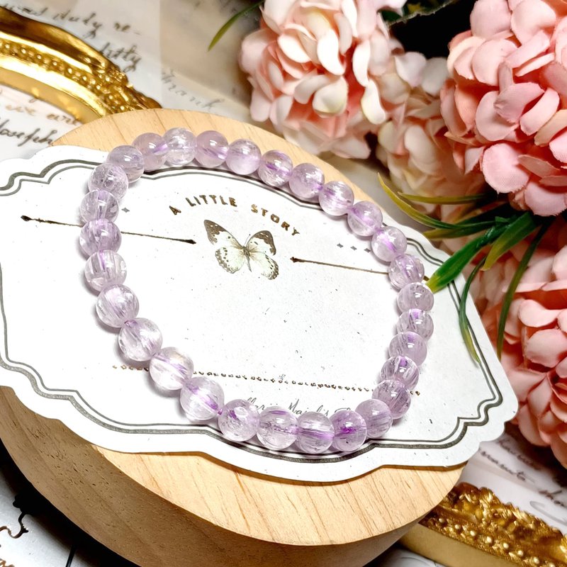 【Custom-made 06】Purple Lithium | Doujin Crystal DIY Design Bracelet - Bracelets - Gemstone Pink