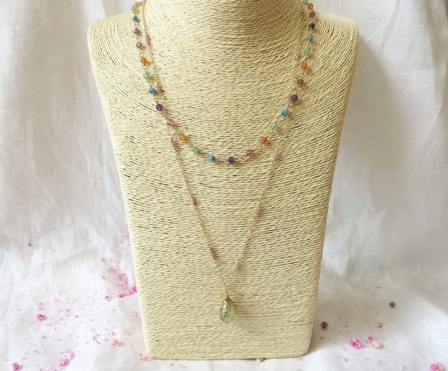 グリーンアゲートペンダントトップ チェーンなし 14KGF アメリカ製