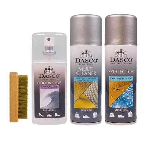 SHOESMART 鞋之潔護專家 英國伯爵DASCO 球鞋洗護旗艦組 球鞋清潔 防水噴霧 除臭噴霧