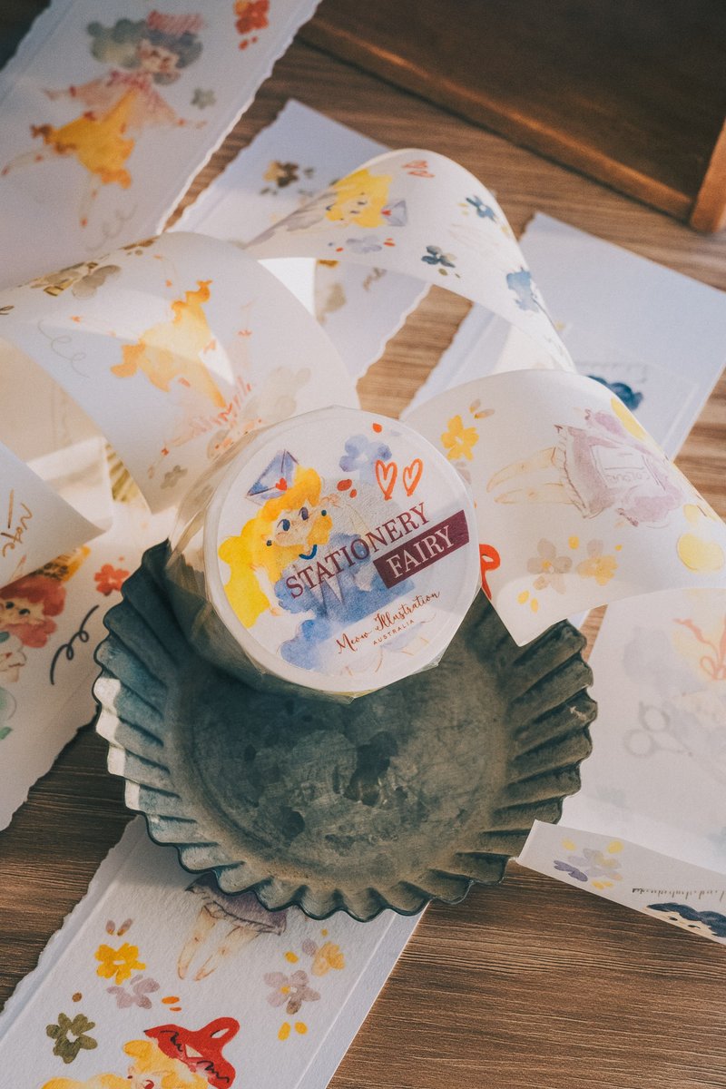 文具精靈 和紙膠帶 (特油含離型紙) - 紙膠帶/和紙/PET - 其他材質 