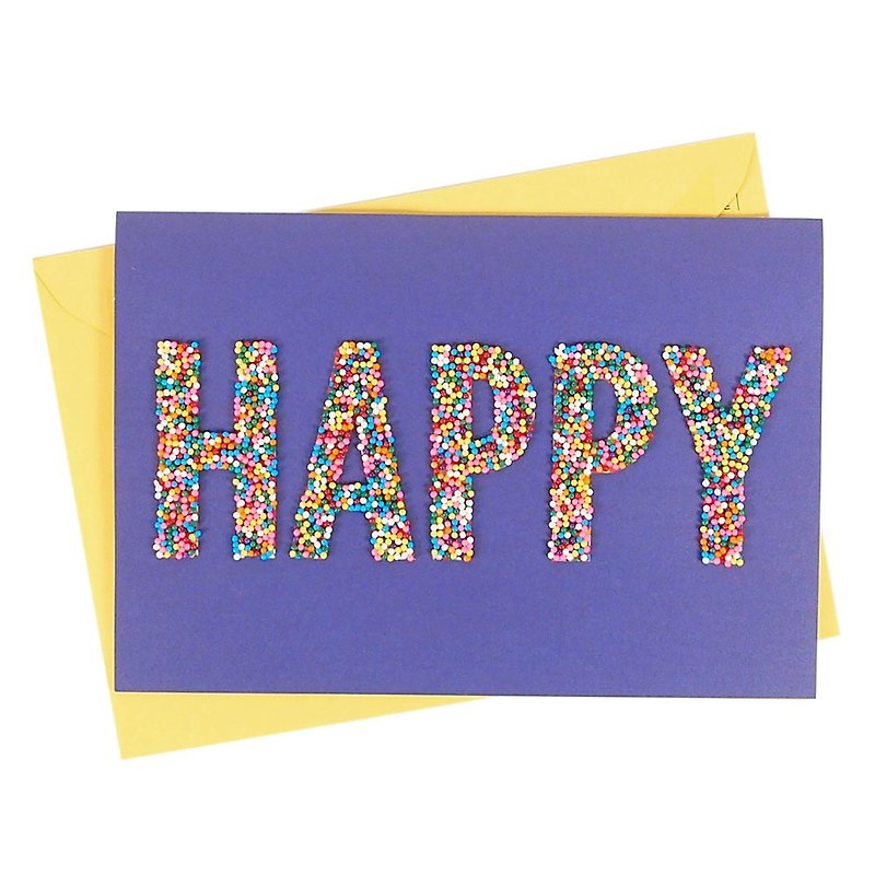 Colorful blessings [Hallmark-Signature classic handmade card birthday blessings] - Cards & Postcards - Paper Purple