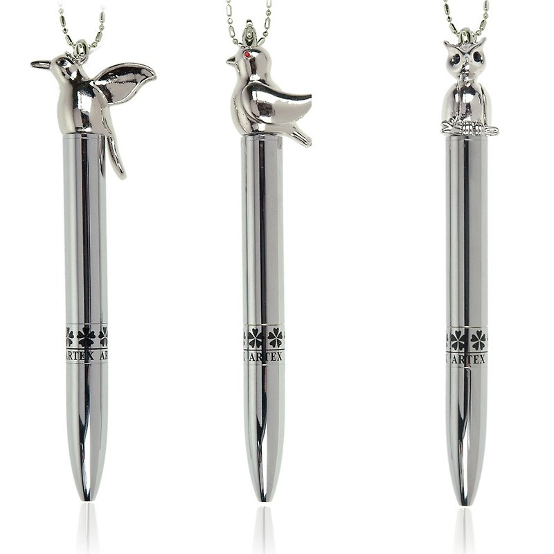 [Accessory Pen Clearance Discount] ARTEX Animal Jewelry Pen with Diamond Eyes - อุปกรณ์เขียนอื่นๆ - ทองแดงทองเหลือง สีเงิน