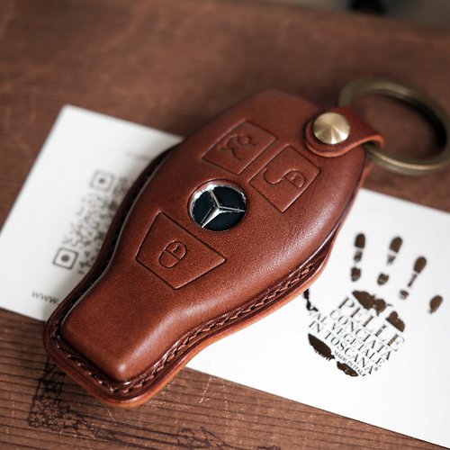 寓吉 Leather Craft 【寓吉】賓士 Benz A250 C300 W205 W213 CLA CLS 汽車鑰匙皮套